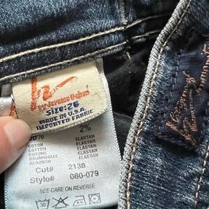 Citizens of Humanity - dark blue denim jeans with contrast stitching